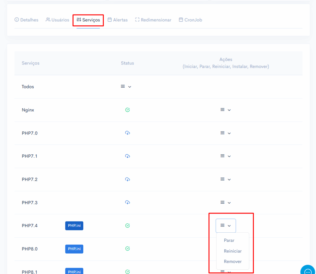 Como iniciar, parar ou reiniciar o meu PHP? 2 image 192