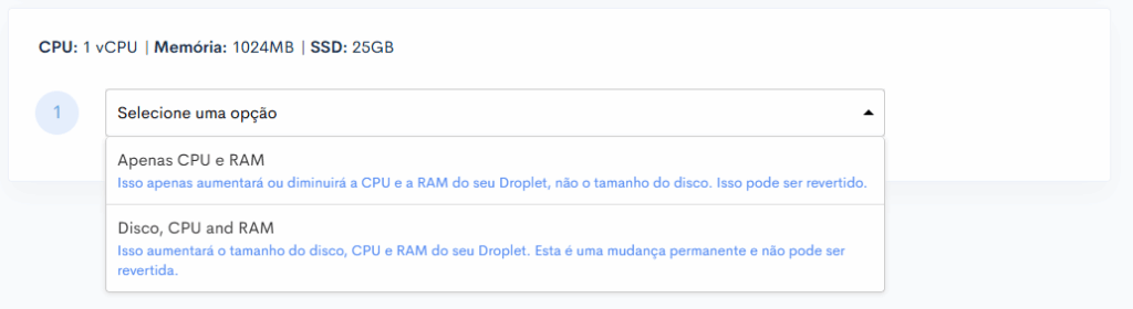 Como fazer upgrade / downgrade de servidores? 3 image 274
