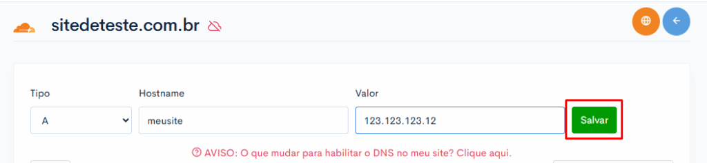 Como adicionar um novo registro DNS (A, CNAME, MX, TXT, etc.)? 4 image 338