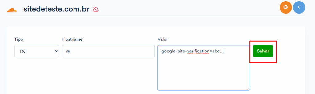 Como adicionar um novo registro DNS (A, CNAME, MX, TXT, etc.)? 8 image 342