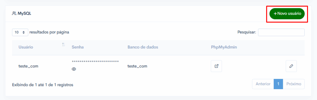 Como incluir um novo usuário MySQL para a aplicação? 3 image 415