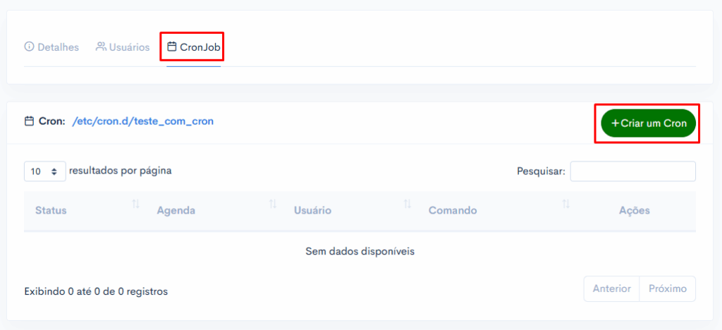 Como criar um CronJob para a aplicação? 2 image 460